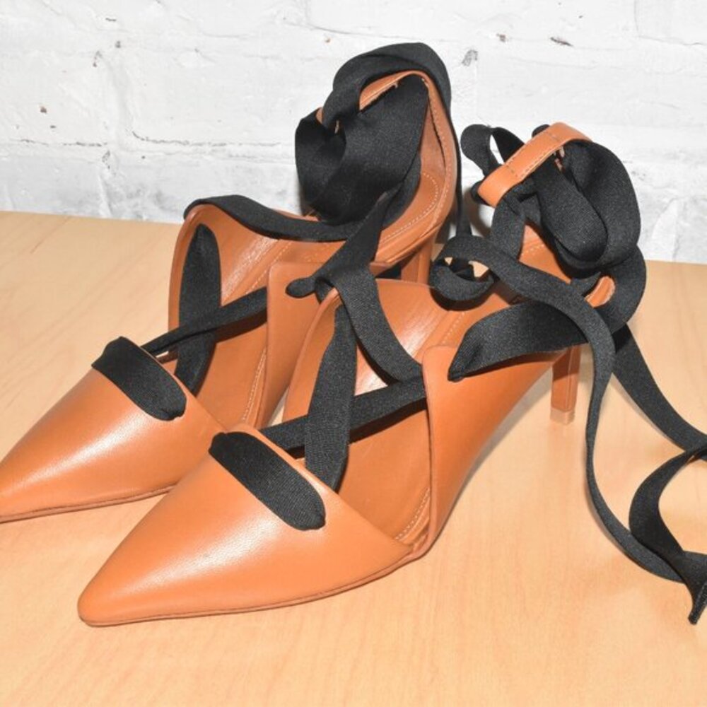 NWOT Ulla Johnson Soft Brown Leather Pointy Toe High Heels Size 6
